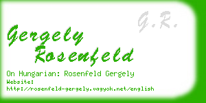 gergely rosenfeld business card